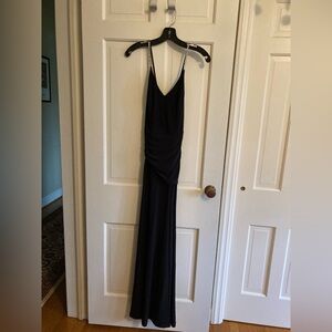 Black with Rhinestone satin A line bridesmaid dress DB studio - size 4